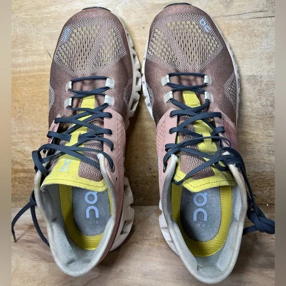 On Cloud X REFLECTIVE Womens Size 8.5 Running Shoes Sneakers Mocha Brown Sand - Picture 7 of 12